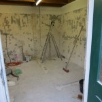 de oude toiletruimte is 'gestript'...